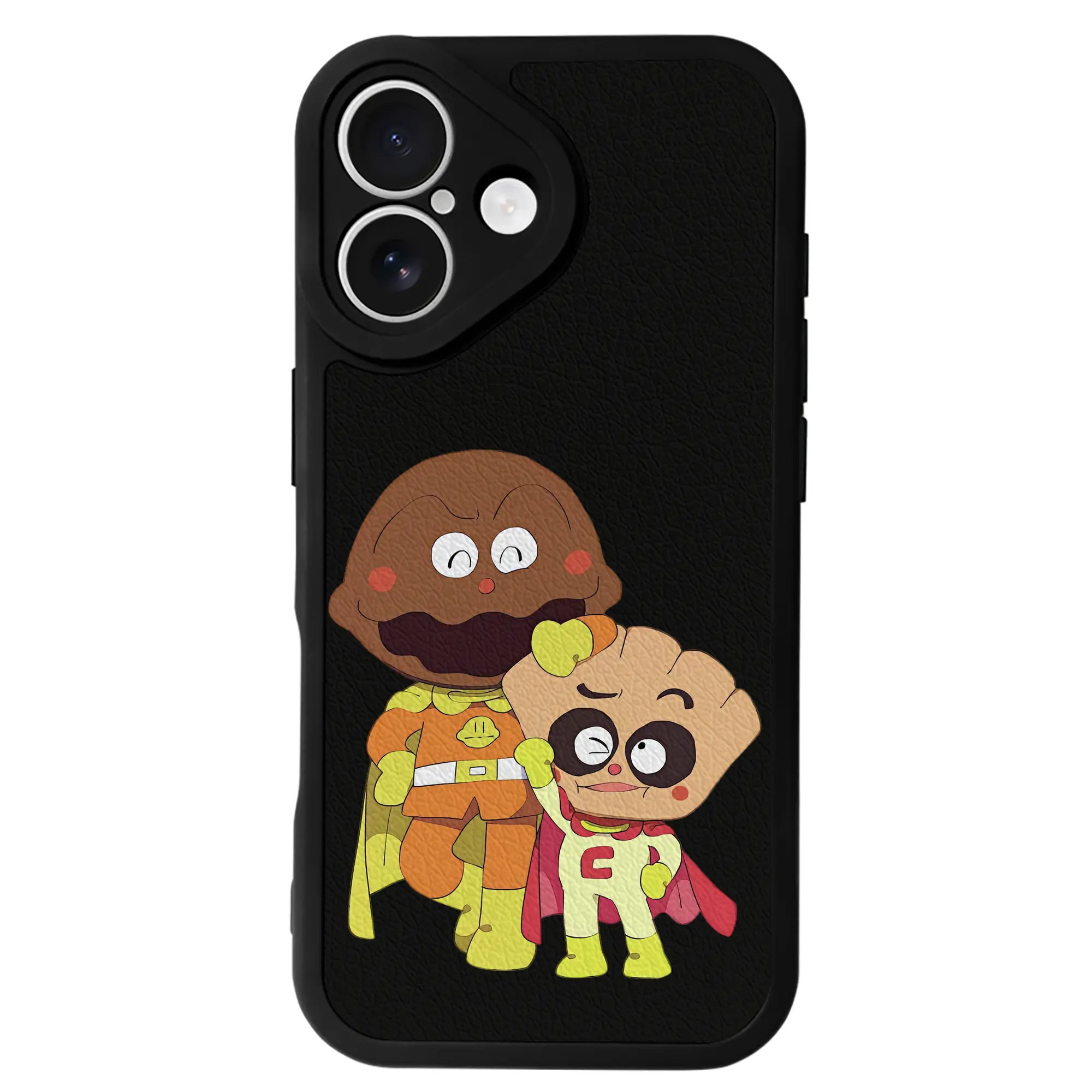 アンパンマン グッズ,カレーパンマン - IPhone 16シリーズ対応 ・ シリコンスマホケース ・ レザー調 ・ 高精度フィット ・ 耐衝撃 ・ ワイヤレス充電対応 ・ 精密カット